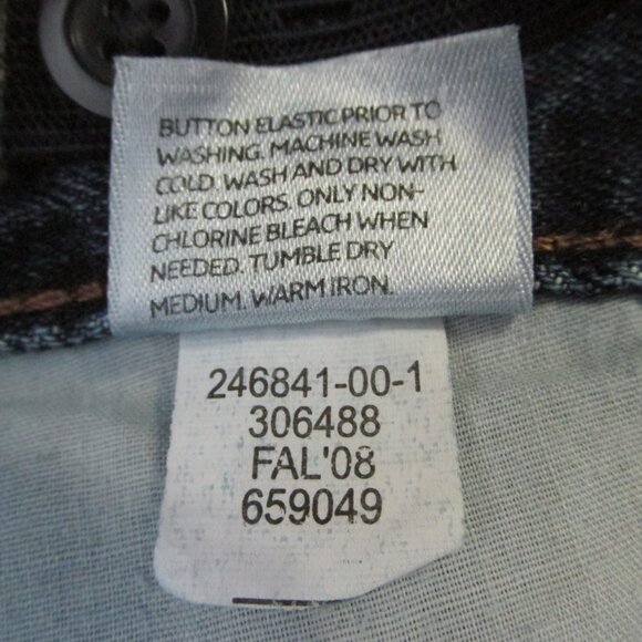 OLD NAVY BOYS  SZ 16 REG JEANS MED BLUE SLUB DENIM LOOSE FIT STR8T LEG ADJ WAIST - Picture 10 of 10